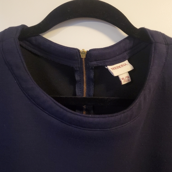 Merona Two-Tone Colorblock Midi Dress - Picture 8 of 10